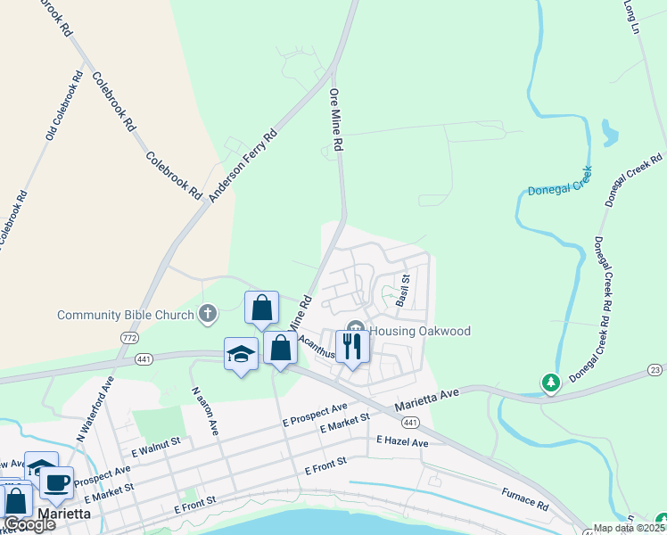 map of restaurants, bars, coffee shops, grocery stores, and more near 392 Rivermoor Drive in Marietta