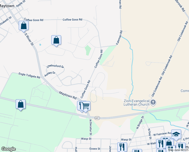 map of restaurants, bars, coffee shops, grocery stores, and more near 342 Alexandria Court in Marietta