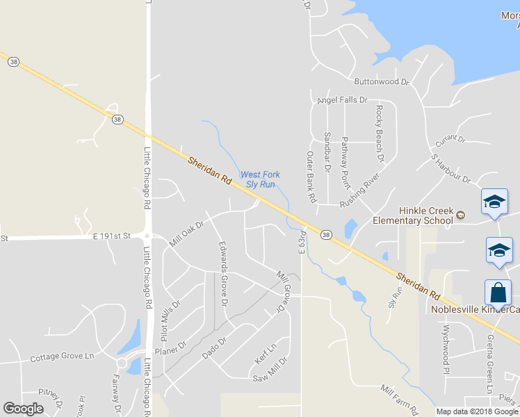 map of restaurants, bars, coffee shops, grocery stores, and more near 6165 Mill Oak Drive in Noblesville