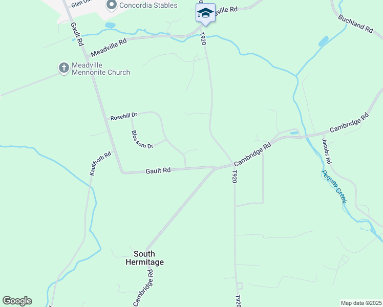 map of restaurants, bars, coffee shops, grocery stores, and more near 5864 Thistle Drive in Narvon