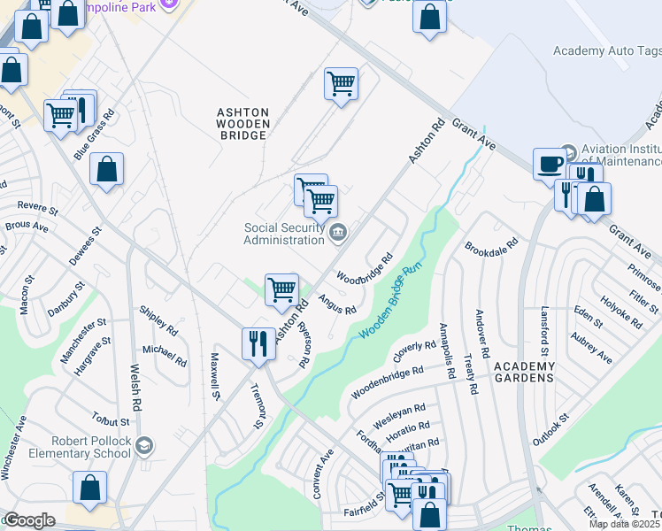 map of restaurants, bars, coffee shops, grocery stores, and more near in Philadelphia