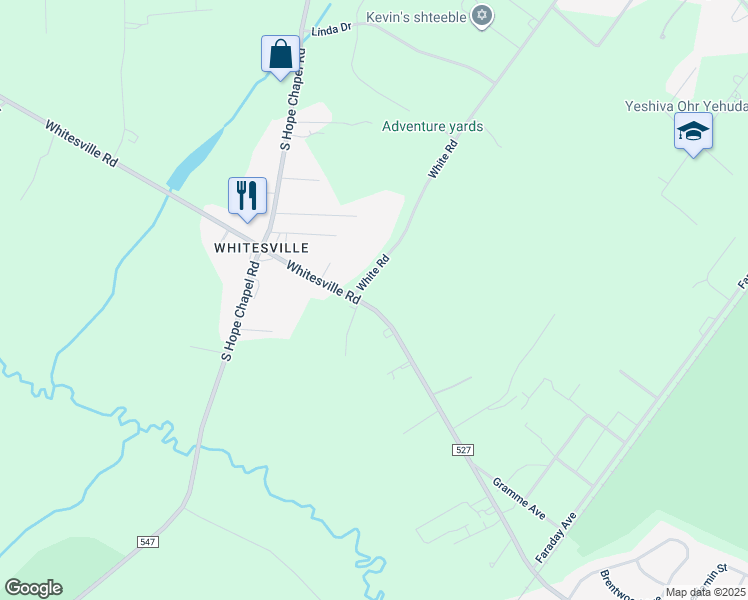 map of restaurants, bars, coffee shops, grocery stores, and more near 372 Whitesville Road in Jackson Township