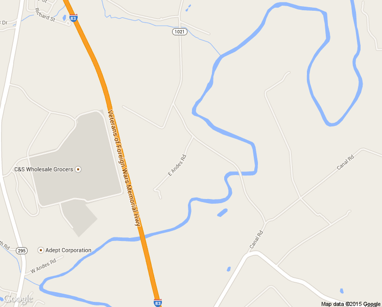 map of restaurants, bars, coffee shops, grocery stores, and more near 40 East Andes Road in York