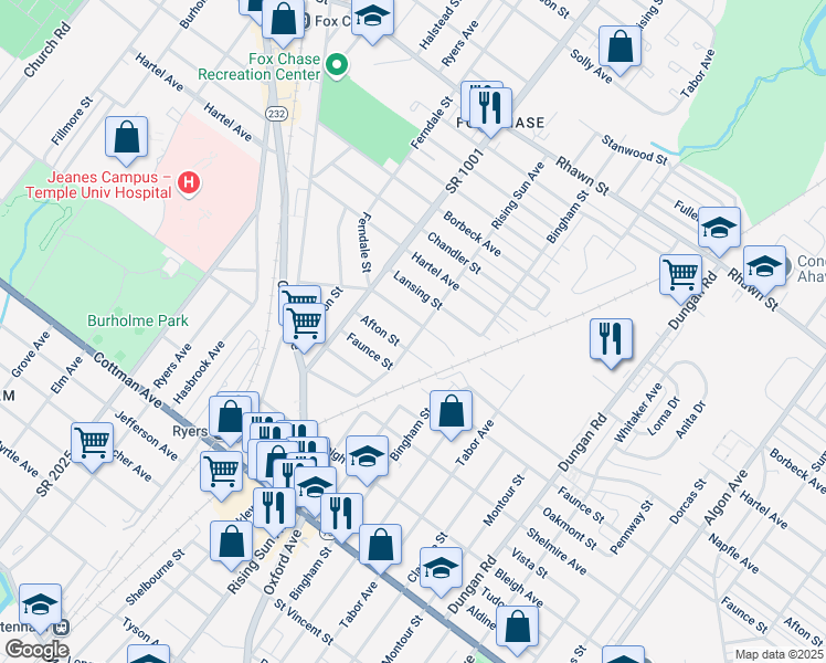 map of restaurants, bars, coffee shops, grocery stores, and more near 930 Napfle Avenue in Philadelphia