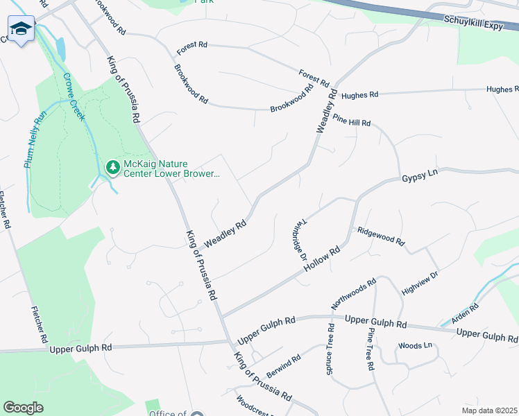 map of restaurants, bars, coffee shops, grocery stores, and more near 896 Weadley Road in Wayne