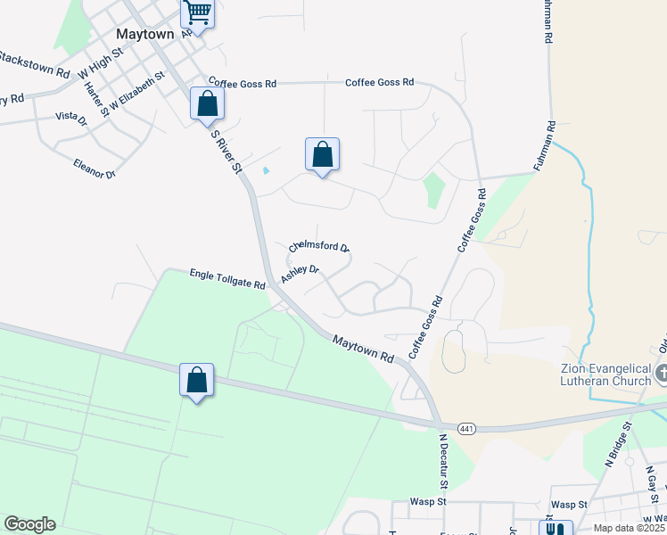 map of restaurants, bars, coffee shops, grocery stores, and more near 150 Chelmsford Drive in Marietta