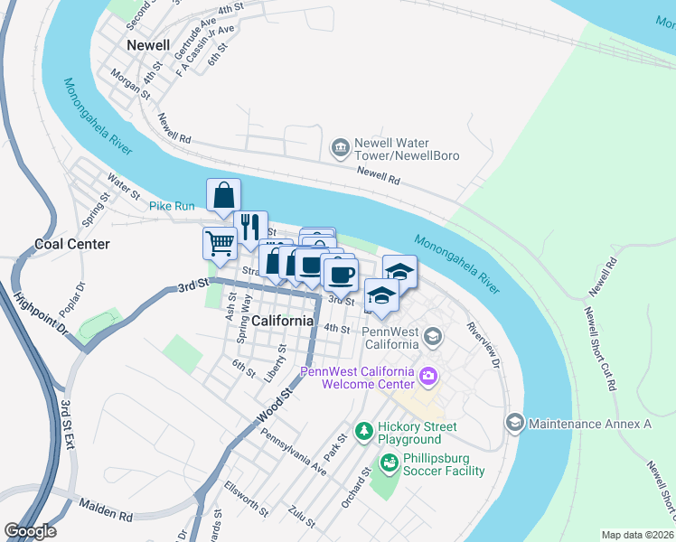 map of restaurants, bars, coffee shops, grocery stores, and more near 436 2nd Street in California