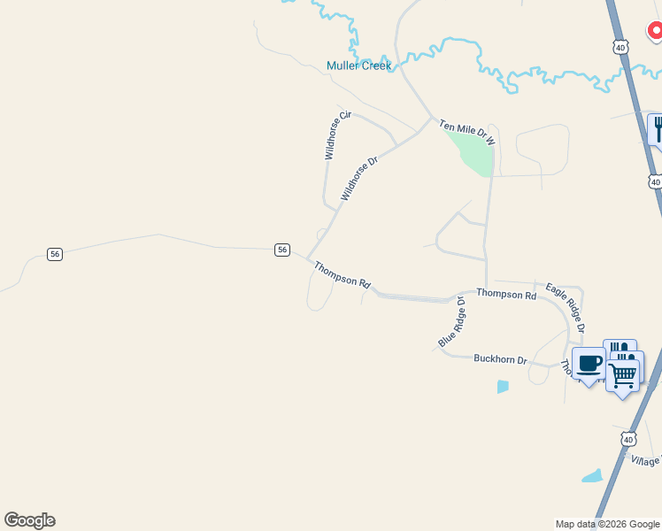 map of restaurants, bars, coffee shops, grocery stores, and more near 1750-1770 Wildhorse Drive in Granby