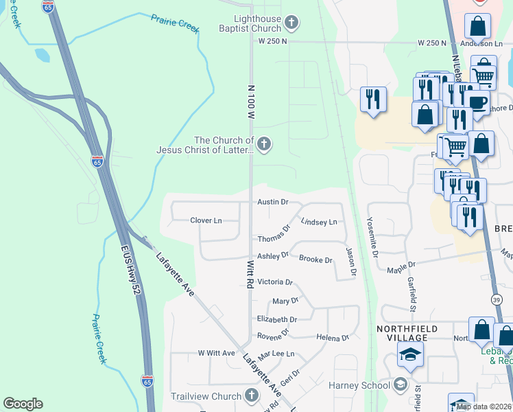 map of restaurants, bars, coffee shops, grocery stores, and more near in Lebanon