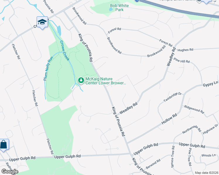 map of restaurants, bars, coffee shops, grocery stores, and more near 986 Hobbs Road in Wayne