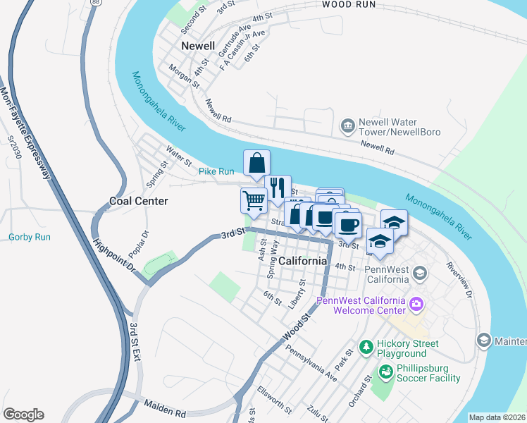 map of restaurants, bars, coffee shops, grocery stores, and more near 79 2nd Street in California