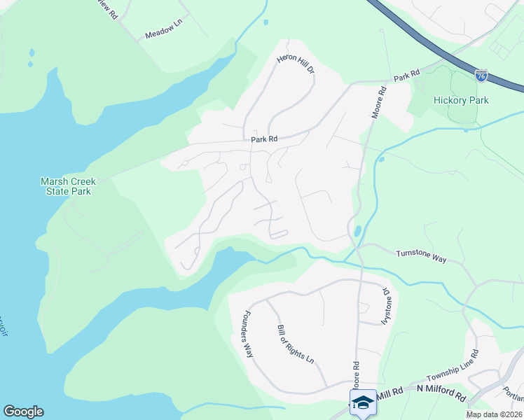 map of restaurants, bars, coffee shops, grocery stores, and more near 15 Killdeer Lane in Downingtown
