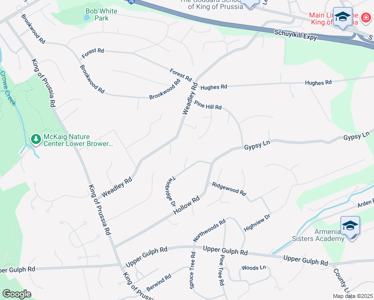 map of restaurants, bars, coffee shops, grocery stores, and more near 15 Tiverton Circle in Wayne