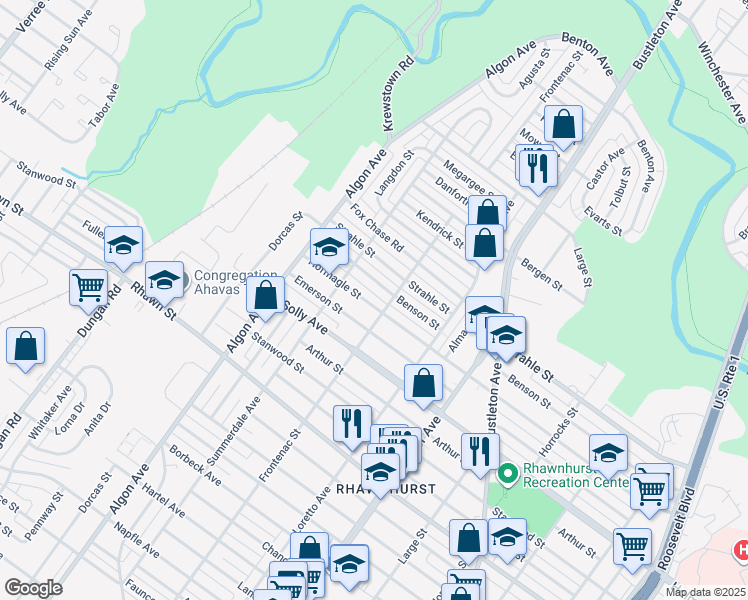 map of restaurants, bars, coffee shops, grocery stores, and more near 1725-39 Hoffnagle Street in Philadelphia