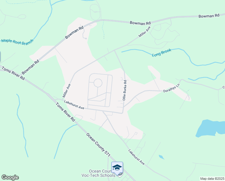 map of restaurants, bars, coffee shops, grocery stores, and more near 96 Douglas Drive in Jackson Township
