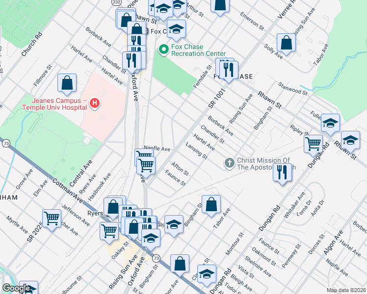 map of restaurants, bars, coffee shops, grocery stores, and more near 920 Lansing Street in Philadelphia