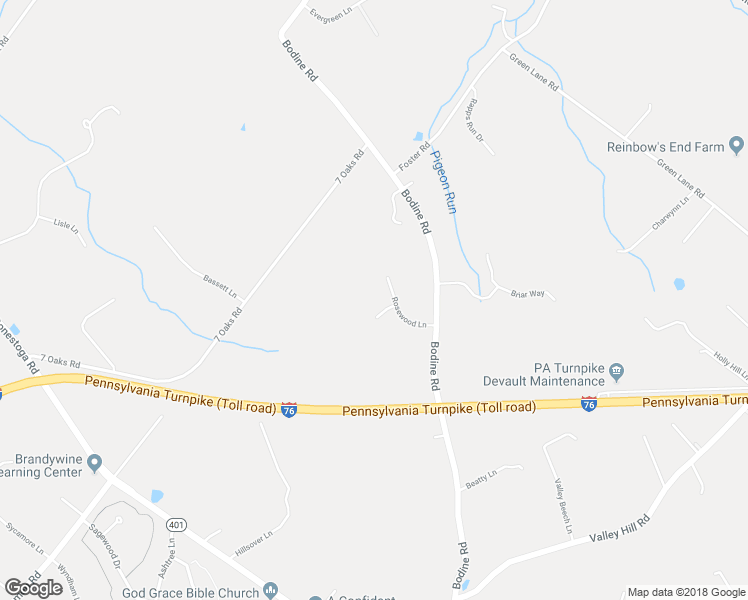 map of restaurants, bars, coffee shops, grocery stores, and more near 10 Hedgerow Lane in Malvern
