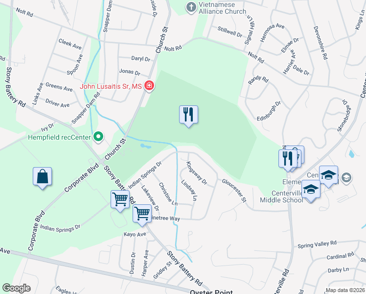 map of restaurants, bars, coffee shops, grocery stores, and more near 837 Kingsway Drive in Lancaster