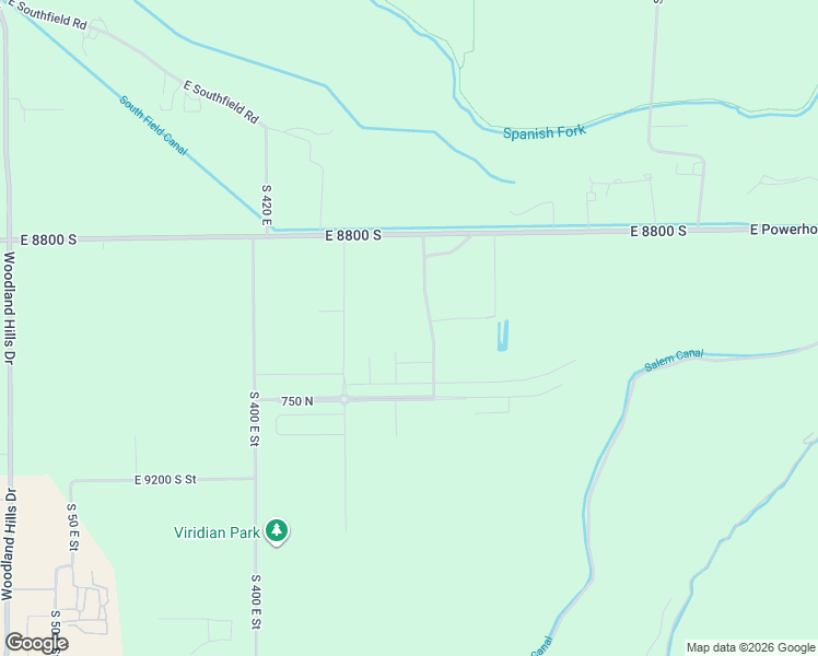 map of restaurants, bars, coffee shops, grocery stores, and more near 1717 East 920 North in Spanish Fork