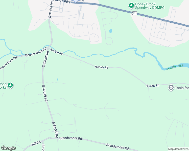 map of restaurants, bars, coffee shops, grocery stores, and more near 514 Icedale Road in Honey Brook