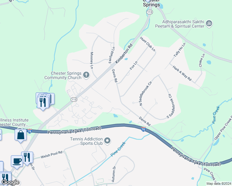 444 Davis Road, Chester Springs PA Walk Score