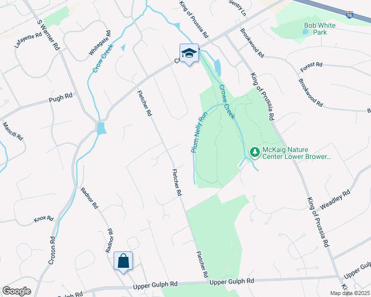 map of restaurants, bars, coffee shops, grocery stores, and more near 971 Stevens Lane in Wayne