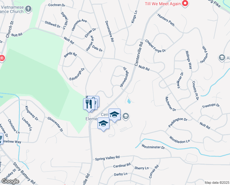 map of restaurants, bars, coffee shops, grocery stores, and more near 2942 Hearthside Lane in Lancaster