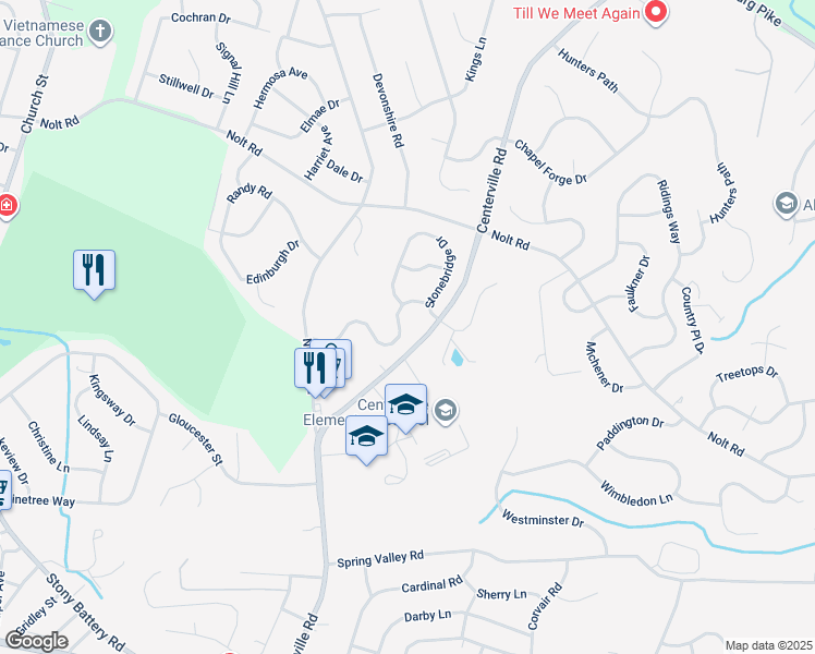 map of restaurants, bars, coffee shops, grocery stores, and more near 2942 Hearthside Lane in Lancaster