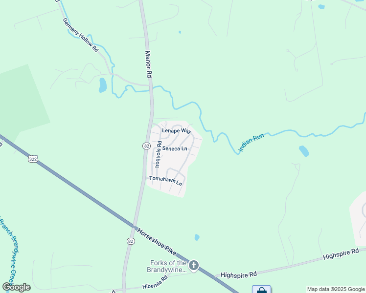 map of restaurants, bars, coffee shops, grocery stores, and more near 39 Seneca Lane in Honey Brook