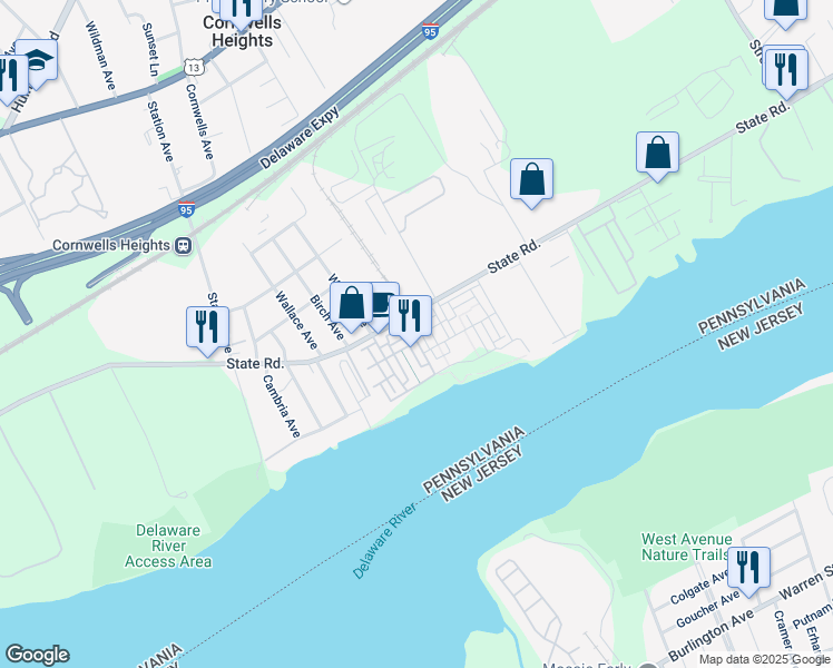 map of restaurants, bars, coffee shops, grocery stores, and more near 146 Fleet Court in Andalusia