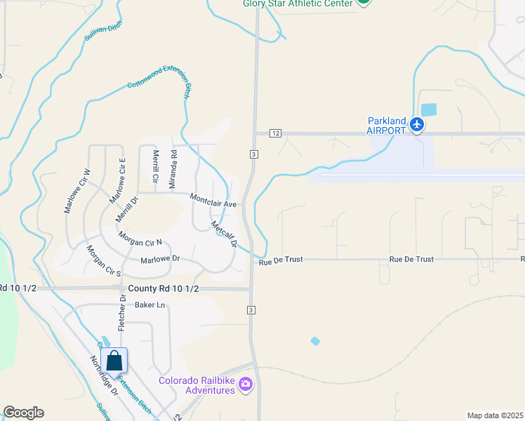 map of restaurants, bars, coffee shops, grocery stores, and more near 4784 County Road 3 in Erie