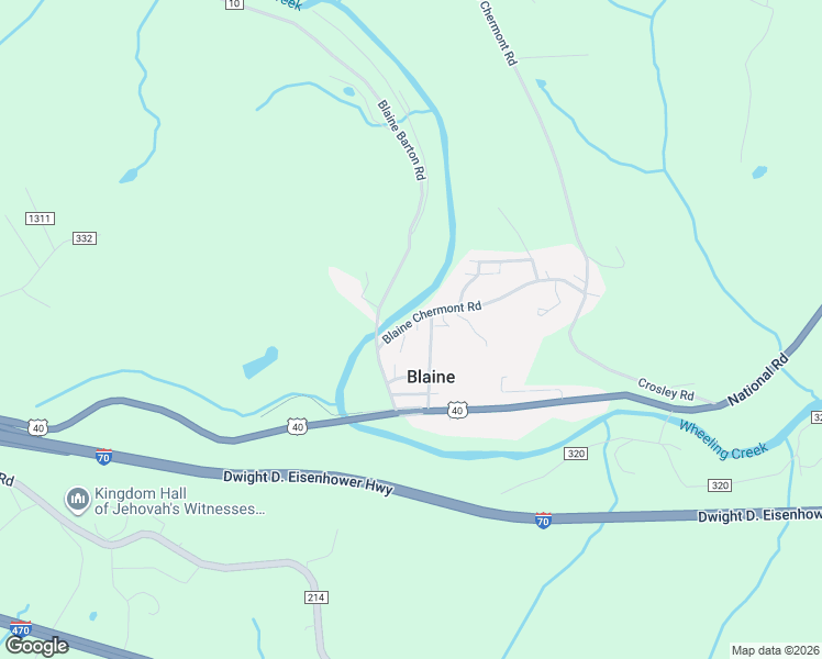 map of restaurants, bars, coffee shops, grocery stores, and more near 68061 Blaine Chermont Road in Bridgeport