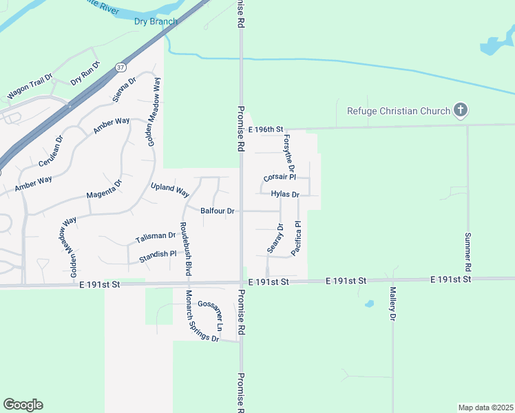 map of restaurants, bars, coffee shops, grocery stores, and more near 11104 Godfrey Drive in Noblesville