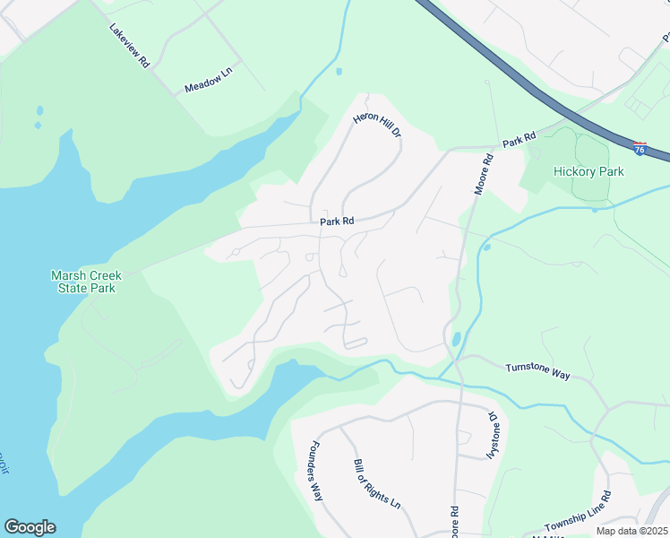 map of restaurants, bars, coffee shops, grocery stores, and more near 605 Driftwood Lane in Downingtown