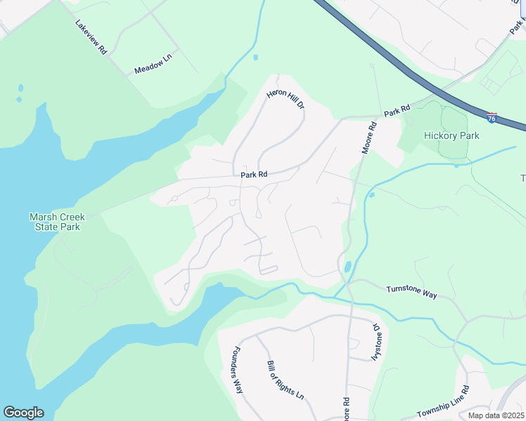 map of restaurants, bars, coffee shops, grocery stores, and more near 606 Driftwood Lane in Downingtown