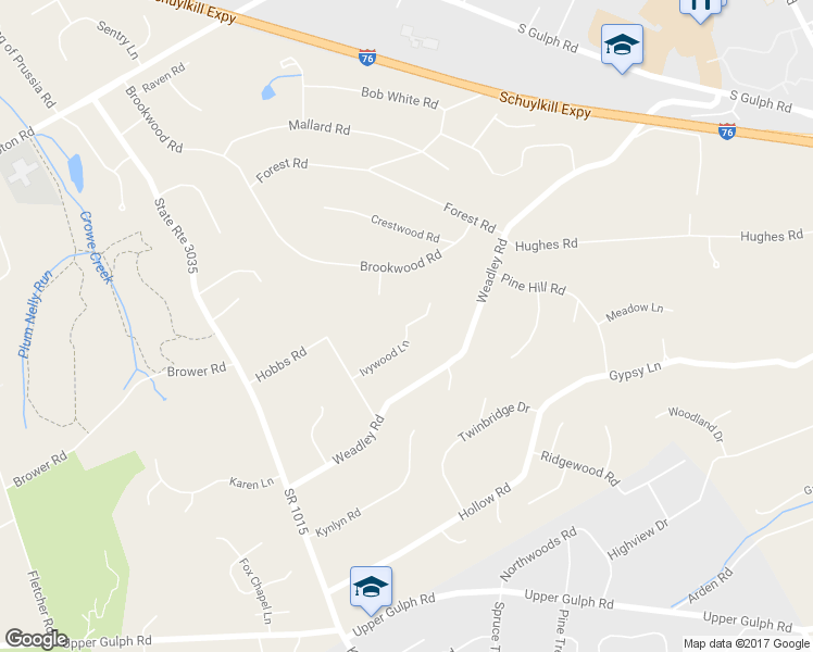 map of restaurants, bars, coffee shops, grocery stores, and more near 110 Ivywood Lane in Wayne