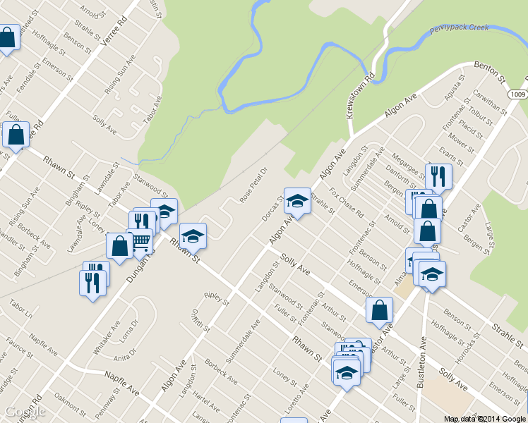 map of restaurants, bars, coffee shops, grocery stores, and more near 8222 Dorcas Street in Philadelphia