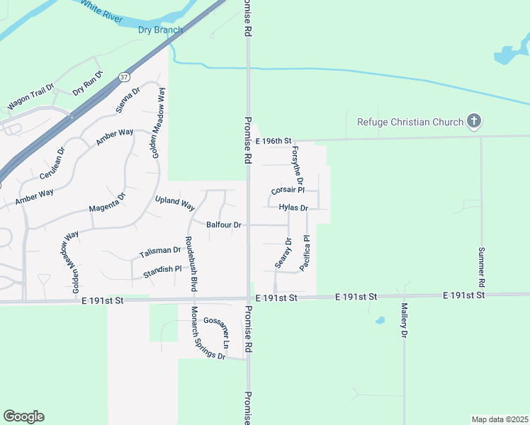 map of restaurants, bars, coffee shops, grocery stores, and more near 11104 Godfrey Drive in Noblesville