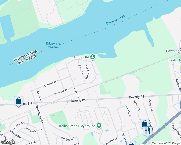 map of restaurants, bars, coffee shops, grocery stores, and more near 19 Summer Avenue in Burlington