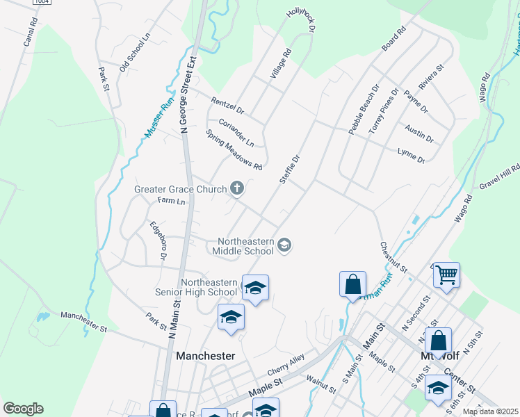 map of restaurants, bars, coffee shops, grocery stores, and more near 160 Meeting House Road in Manchester