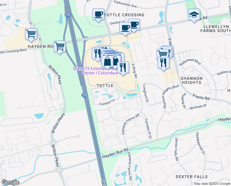map of restaurants, bars, coffee shops, grocery stores, and more near 7 Cambry Lane in Dublin