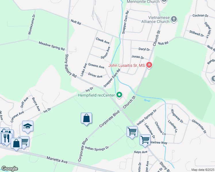 map of restaurants, bars, coffee shops, grocery stores, and more near 913 Snapper Dam Road in Landisville