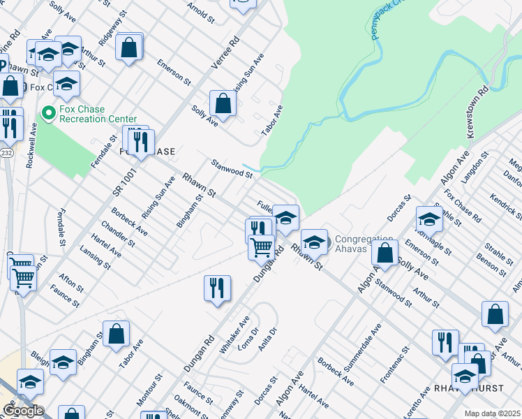 map of restaurants, bars, coffee shops, grocery stores, and more near in Philadelphia