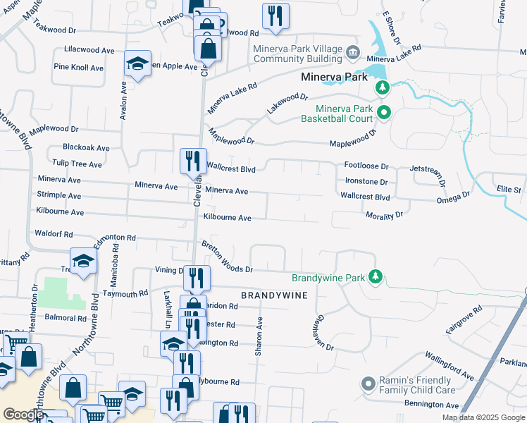 map of restaurants, bars, coffee shops, grocery stores, and more near 2777 Kilbourne Avenue in Columbus