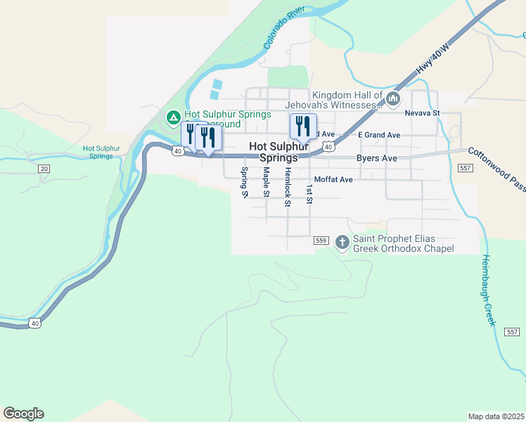map of restaurants, bars, coffee shops, grocery stores, and more near 323 Sumner Avenue in Parshall