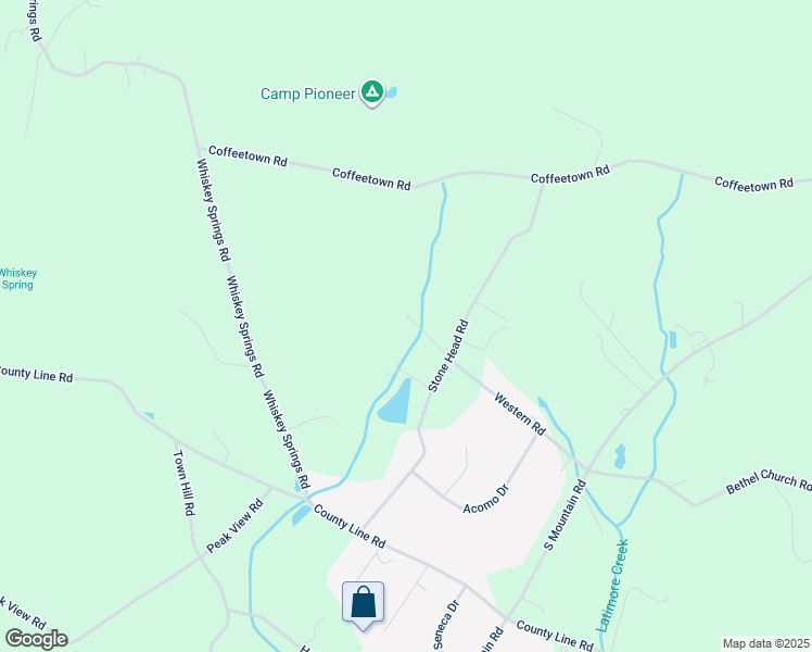map of restaurants, bars, coffee shops, grocery stores, and more near 143 Western Road in Dillsburg