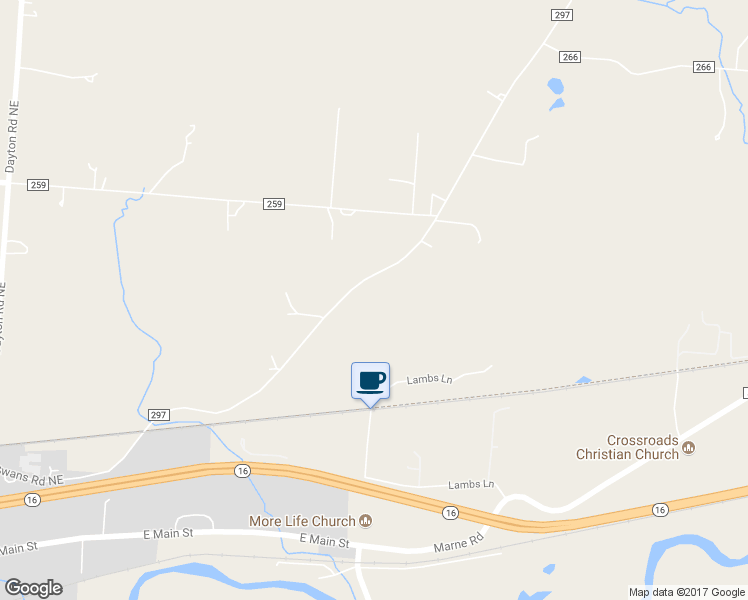 map of restaurants, bars, coffee shops, grocery stores, and more near 846 Swans Road Northeast in Newark