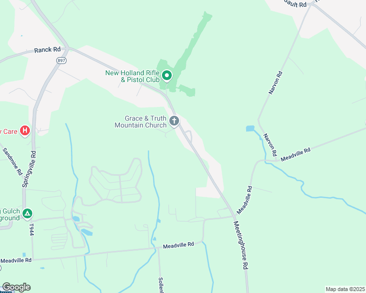 map of restaurants, bars, coffee shops, grocery stores, and more near 540 Meetinghouse Road in Gap