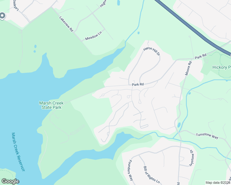 map of restaurants, bars, coffee shops, grocery stores, and more near 2206 Mallard Lane in Downingtown