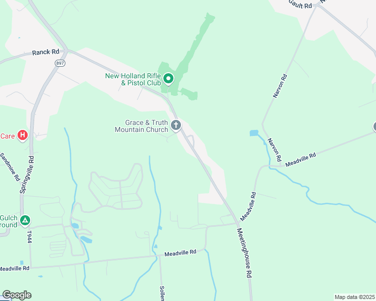 map of restaurants, bars, coffee shops, grocery stores, and more near 540 Meetinghouse Road in Gap